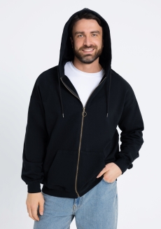 Толстовка ОNE SIZE, с капюшоном на молнии футер без начёса 350, 72