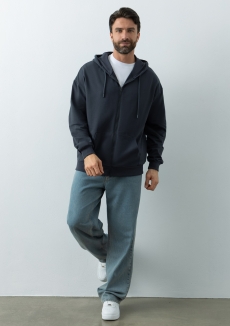 Толстовка STAN оверсайз на молнии с капюшоном футер без начёса 240, 99