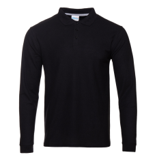 Рубашка поло мужская STAN длинный рукав хлопок/полиэстер 185, 104S