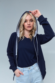 Толстовка женская STAN с капюшоном на молнии футер без начёса, 260, 61W