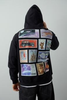 Толстовка Единый размер One size, с капюшоном на молнии футер без начёса 350, 72
