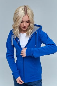 Толстовка женская STAN с капюшоном на молнии футер с начёсом 280, 17W
