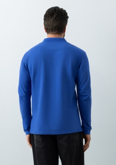 Рубашка поло унисекс STAN длинный рукав хлопок/полиэстер 185, 104S