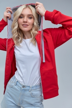 Толстовка женская STAN с капюшоном на молнии футер без начёса, 260, 61W