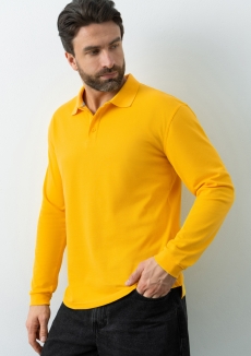 Рубашка поло унисекс STAN длинный рукав хлопок/полиэстер 185, 104S