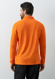 Рубашка поло унисекс STAN длинный рукав хлопок/полиэстер 185, 104S