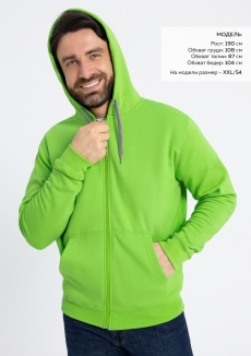 Толстовка мужская STAN с капюшоном на молнии футер с начёсом 280, 17