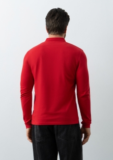 Рубашка поло унисекс STAN длинный рукав хлопок/полиэстер 185, 104S