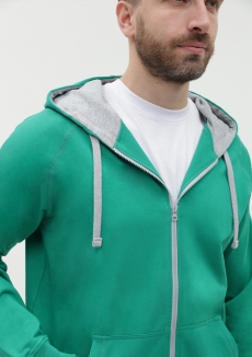 Толстовка мужская STAN с капюшоном на молнии футер без начёса 260, 61