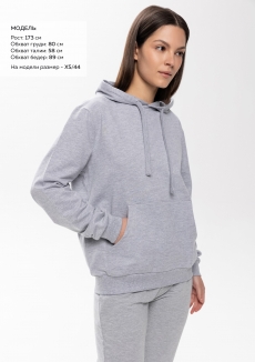 Худи унисекс STAN футер без начёса с контрастным капюшоном 260, 23