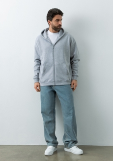 Толстовка унисекс оверсайз на молнии с капюшоном сэндвич 320, 100