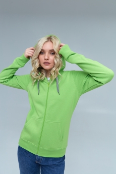 Толстовка женская STAN с капюшоном на молнии футер с начёсом 280, 17W