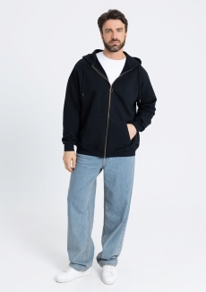 Толстовка ОNE SIZE, с капюшоном на молнии футер без начёса 350, 72