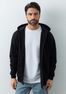 Толстовка унисекс оверсайз на молнии с капюшоном сэндвич 320, 100